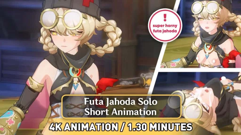 [PastaPaprika] Futa Jahoda Solo SHORT ANIMATION (4K) | anime | 01:33