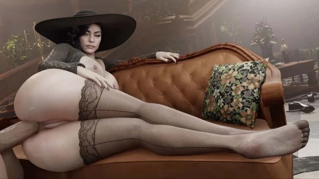[AXENANIM] Lady Dimitrescu is busy (nude) | anime | 01:24